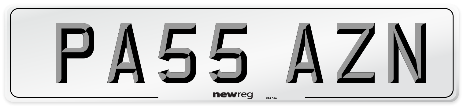 PA55 AZN Number Plate from New Reg